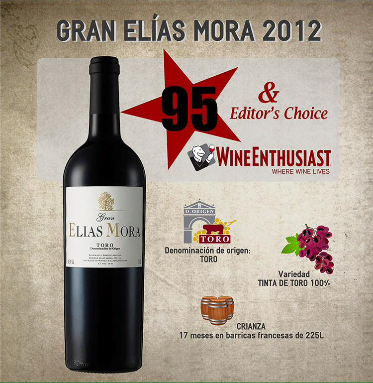 Gran Elías Mora logra 95 puntos en Wine Enthusiast!
