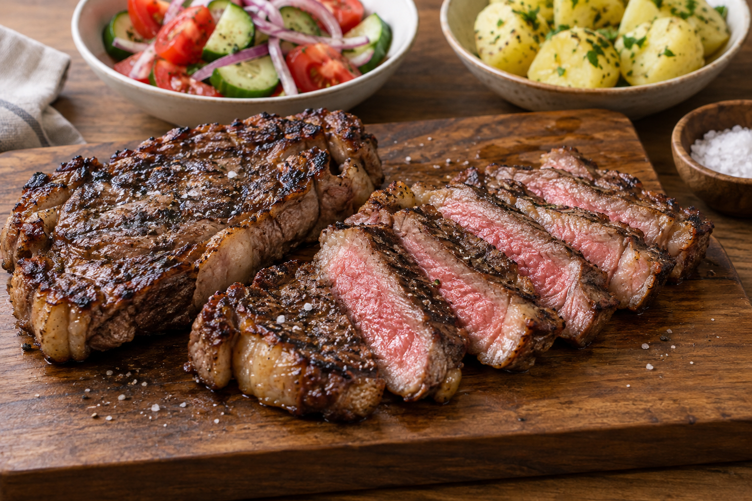 Bife ancho a la parrilla: cómo trabajar su grasa — imagen ilustrativa generada con IA