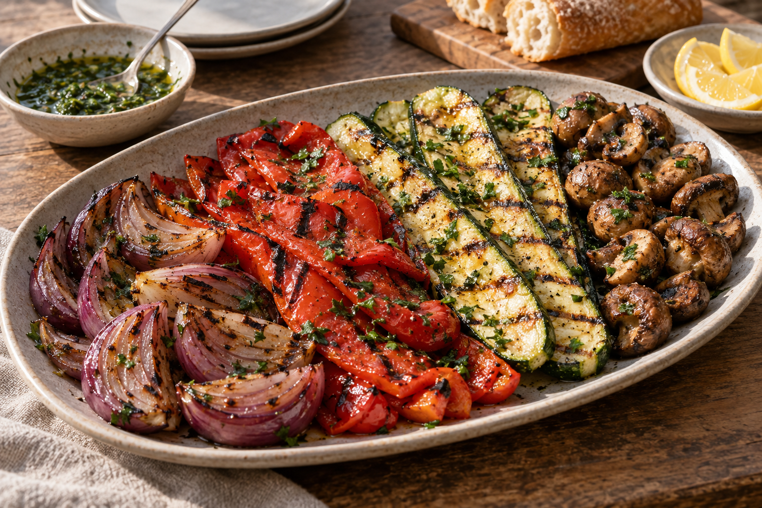 Verduras a la parrilla: cortes, orden y tiempos orientativos — imagen ilustrativa generada con IA