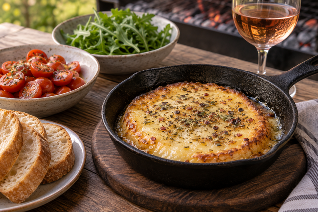 Provoleta a la parrilla: cómo lograr dorado sin perder el queso — imagen ilustrativa generada con IA
